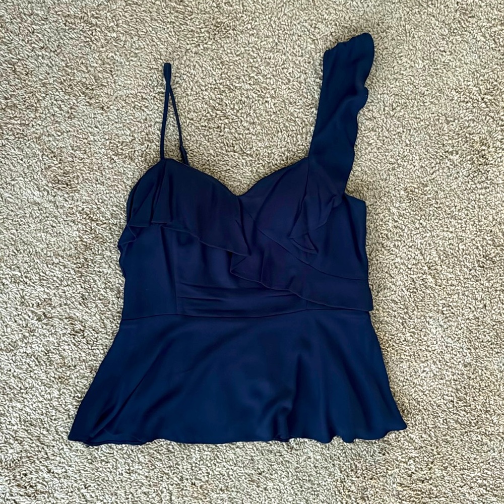 Blue top, dressy and cute!